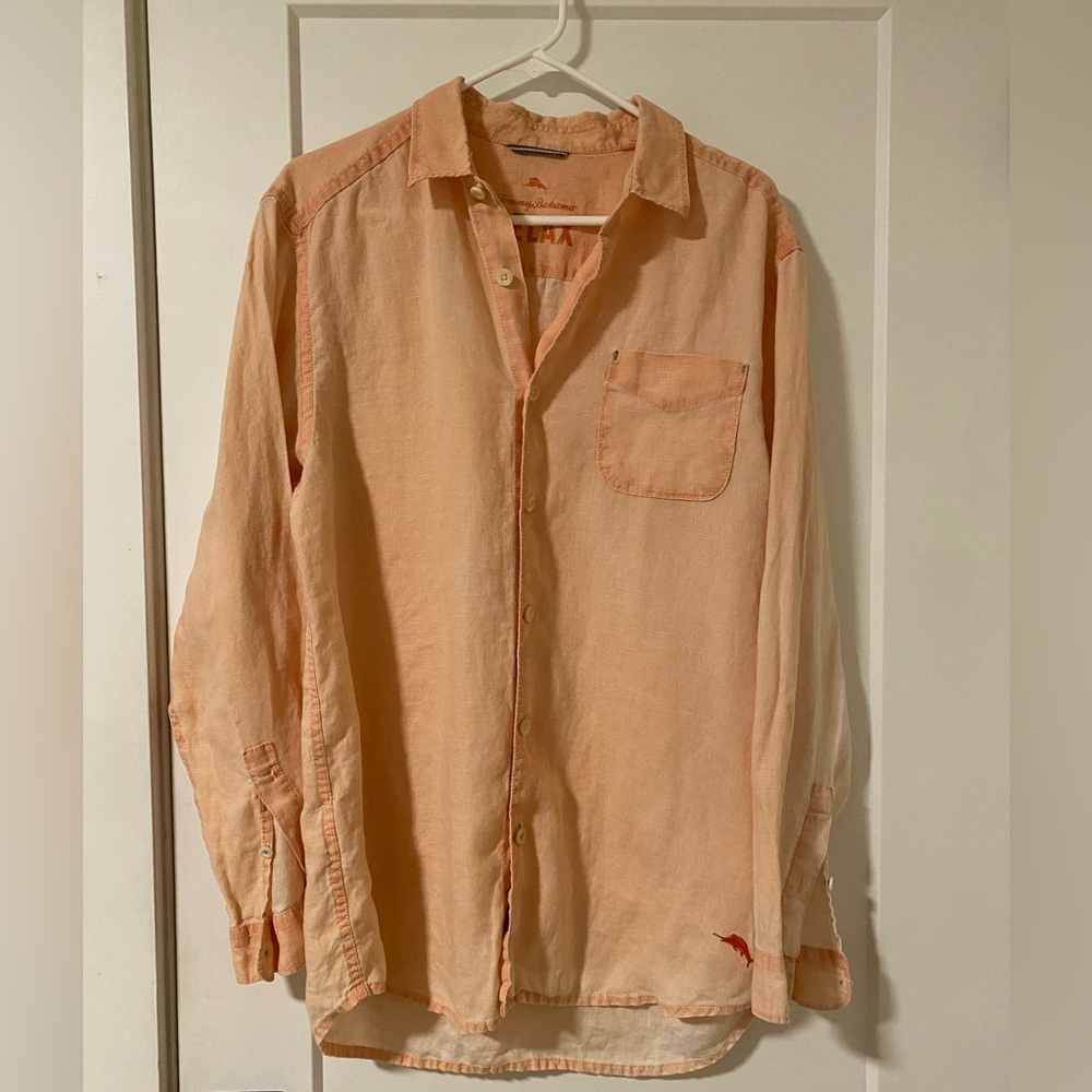Tommy Bahama orange Relaxed linen Shirt